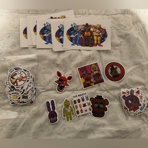 80+ Five Nights at Freddy’s Sticker, Straw covers and Key chain Bundle